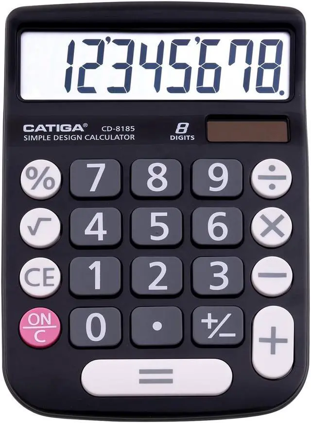 Main image of Adesso 8 DIGITS BASIC CALCULATOR (BLACK)