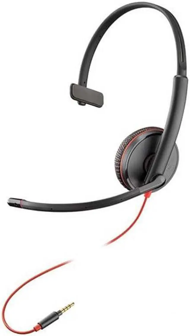 Main image of Poly Blackwire 3215 Monaural Wired Headset 3.5mm Plug + USB-C/A Adapter 8X227A6