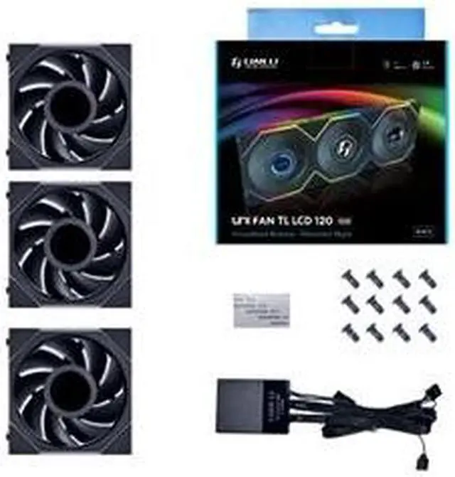 Alt view image 8 of 15 - Lian Li UNI FAN TL LCD  120 RGB 3 pcs Pack Black Color ( controller included)- 12TLLCD3B