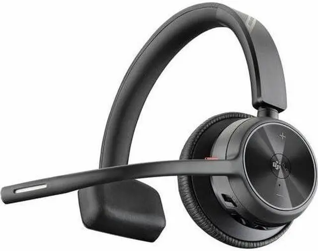 Alt view image 8 of 15 - Poly Bluetooth Office Headset - Microsoft Teams Certification - Mono - USB Type C - Wired/Wireless - Bluetooth - 164 ft - 20 Hz - 20 kHz - Over-the-head - Monaural - Ear-cup - 4.92 ft Cable - Noise Ca