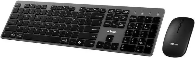 Alt view image 8 of 10 - Adesso EasyTouch 7300 USB C Wireless Scissor Switch Keyboard and Mouse Combo