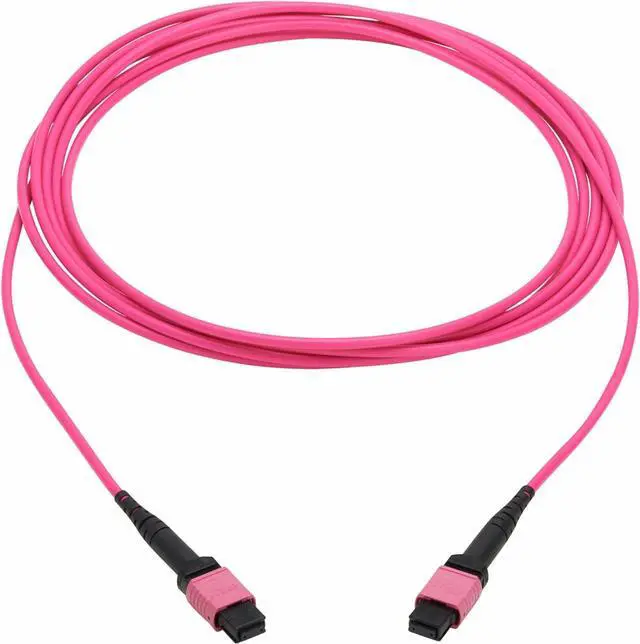 Main image of Tripp Lite 100G MTP/MPO Multimode OM4 Plenum-Rated Fiber Optic Cable (F/F)