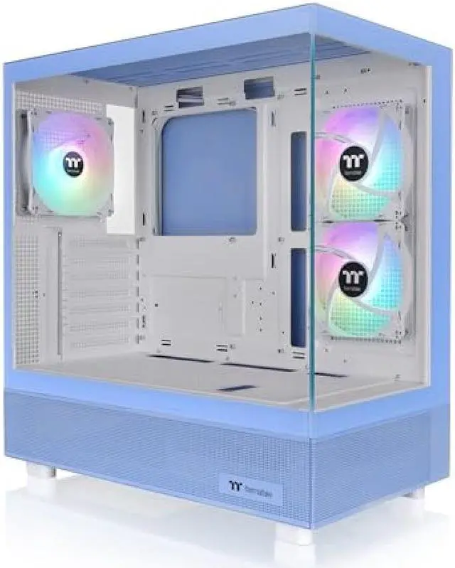 Alt view image 7 of 18 - Thermaltake View 270 Plus TG ARGB Hydrangea Blue Mid Tower E-ATX Case 3x120mm ARGB Fans Included; Support Up to 360mm Radiator Front & Side Dual Tempered Glass Panel CA-1Y7-00MFWN-01