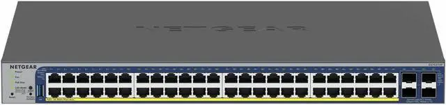Alt view image 8 of 8 - Netgear Gigabit PoE+ Smart Switches with 4 Dedicated 10G SFP+ Ports, 48 Ports - Manageable - Gigabit Ethernet, 10 Gigabit Ethernet - 10GBase-X, 10/100/1000Base-T - 3 Layer Supported