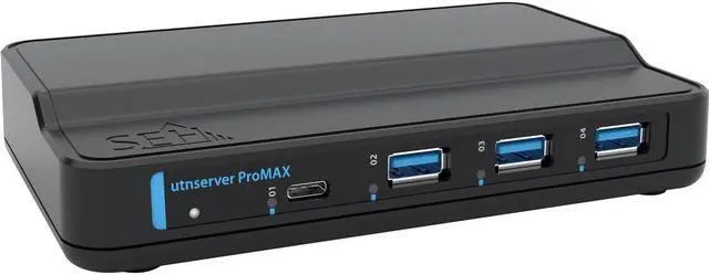 Alt view image 4 of 4 - SEH utnserver ProMAX Device Server - Twisted Pair - 1 x Network (RJ-45) - 4 x USB - 2.5GBase-T - 2.5 Gigabit Ethernet - Desktop