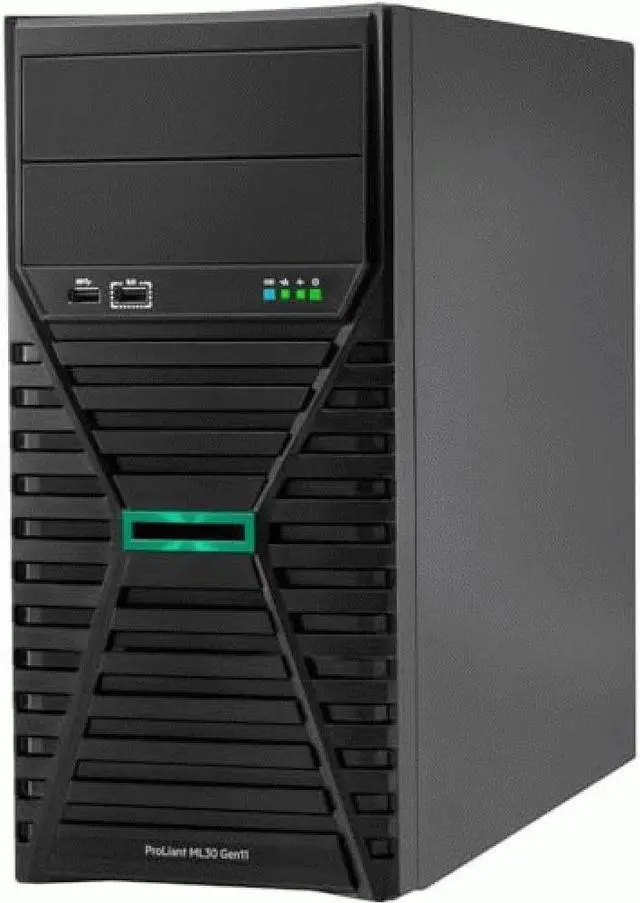 Main image of HPE ProLiant ML30 Gen11 - E-2434 Quad-core, 3.40Ghz, 32GB, MR216i-p Gen11 Storage Controller 2x2TB HDD, 4 large form factor 500W PS Tower Server