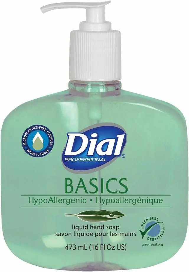 Main image of Dial Basics Liquid Hand Soap Fresh Floral 16 oz Pump 12/Carton DIA06044