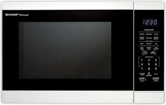 Alt view image 6 of 6 - Sharp 1.4 Cu. Ft. White Countertop Microwave Oven