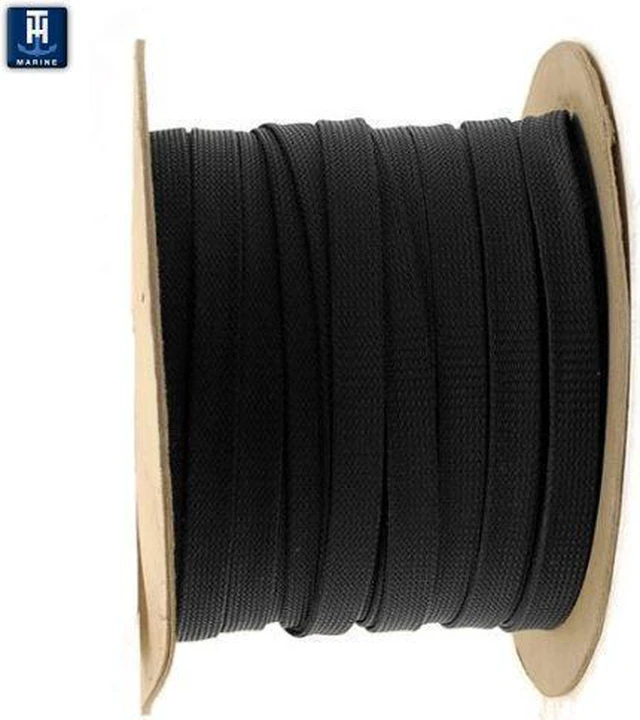 Alt view image 2 of 2 - T-H Marine T-H FLEX 1-1/2" Expandable Braided Sleeving - 50' Roll