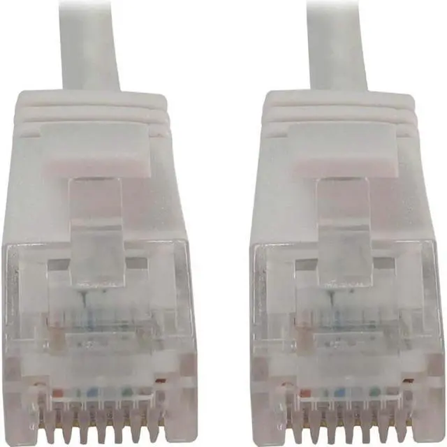 Alt view image 5 of 5 - Tripp Lite Cat6a 10G Snagless Molded Slim UTP Ethernet Cable (RJ45 M/M), PoE, White, 6 in. (15 cm) - 6" Category 6a Network Cable for Network Device, Server, Switch, Router, Hub, Printer, Compute