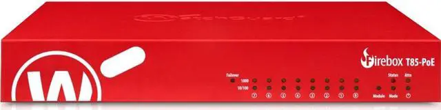 Main image of WatchGuard Firebox T85-PoE Network Security/Firewall Appliance WGT85003US