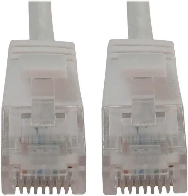 Alt view image 5 of 5 - Tripp Lite Cat6a 10G Snagless Molded Slim UTP Ethernet Cable (RJ45 M/M), PoE, White, 1 ft. (0.3 m) - 1 ft Category 6a Network Cable for Network Device, Switch, Patch Panel, Server, Router, Hub, Printe