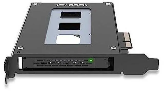 Alt view image 2 of 9 - ICYDOCK ToughArmor MB111VP-B U.2 / U.3 NVMe SSD Mobile Rack for PCIe Expansion Slot