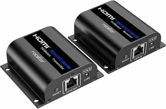 Alt view image 4 of 4 - Rocstor Y10G008-B1 Truereach 4k@30zhz Hdmi Extender Over Cat6/cat6a/cat7 Ethernet Cable - 4k 30hz U