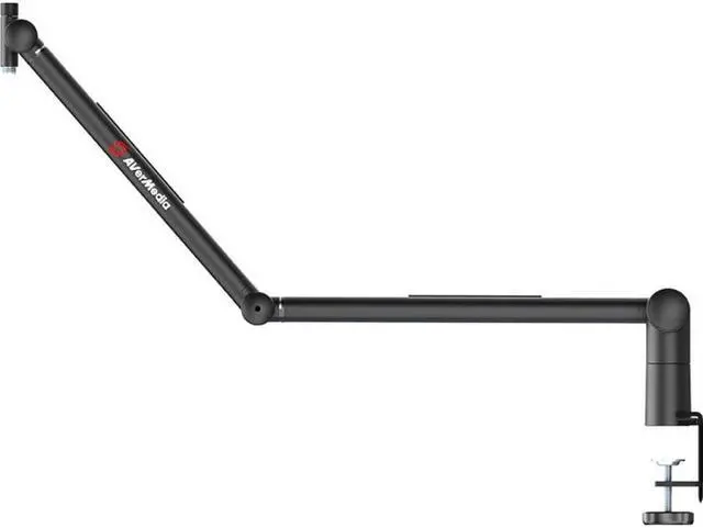 Alt view image 8 of 8 - AVerMedia Live Streamer ARM - Premium Broadcasting Boom Arm with Cable Management, Desk Clamp, 5/8" Thread & 1/4" Thread Adapter, Fully adjustable, Perfect for Podcasts, Streaming, Gaming (BA311)
