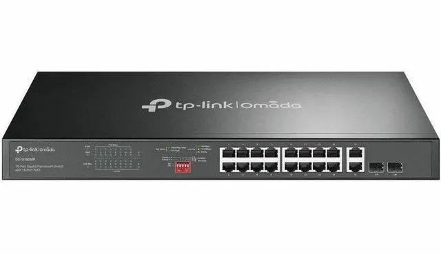 Alt view image 2 of 5 - TP-Link Omada 18-Port Gigabit Rackmount Switch with 16-Port PoE+