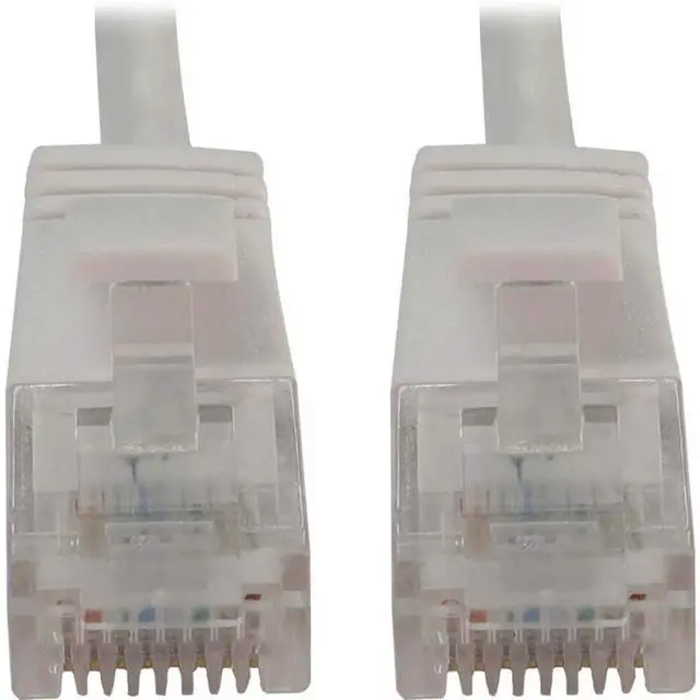 Alt view image 5 of 5 - Tripp Lite Cat6a 10G Snagless Molded Slim UTP Ethernet Cable (RJ45 M/M), PoE, White, 15 ft. (4.6 m) - 15 ft Category 6a Network Cable for Network Device, Server, Switch, Router, Hub, Printer, Computer