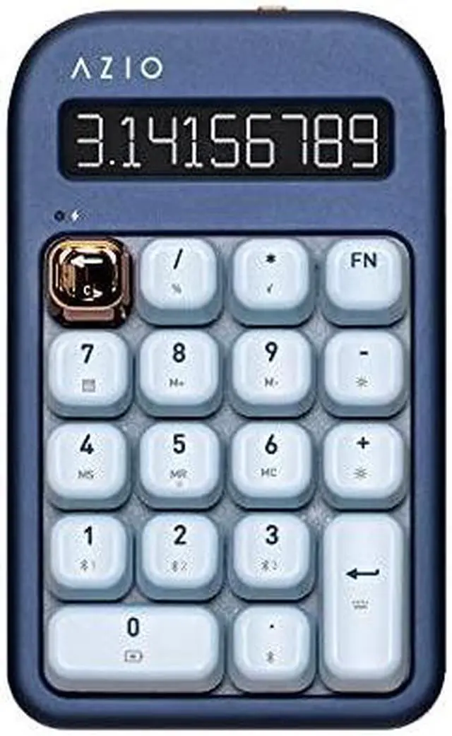 Alt view image 7 of 7 - Azio IZO Wireless BT5 NumPad/Calculator, Blue Iris