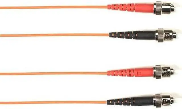 Alt view image 7 of 7 - OM1 62.5/125 MULTIMODE FIBER OPTIC PATCH CABLE - OFNR PVC, ST TO ST, ORANGE, 1-M