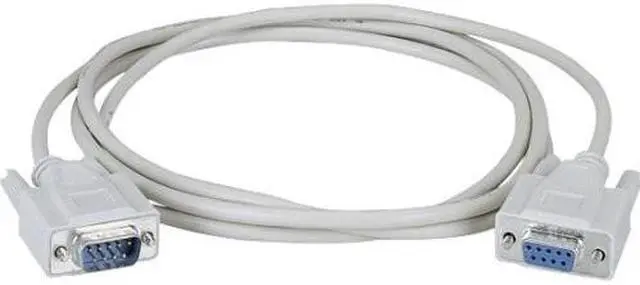 Alt view image 5 of 5 - Black Box RS-232 Shielded Molded Cable DB9 M/F With Thumbscrews 15Ft.