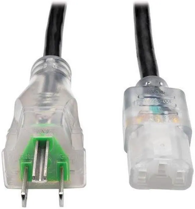 Alt view image 18 of 19 - Tripp Lite Model P006-003-HG13CL 3 ft. Hospital-Grade Computer Power Cord with Clear Plugs, 13A, 16 AWG (NEMA 5-15P to IEC-320-C13)
