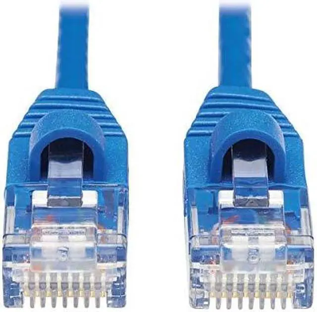 Alt view image 15 of 18 - Tripp Lite Cat6a 10G Snagless Molded Slim Utp Network Patch Cable (M/M) Blue 10 Ft.
