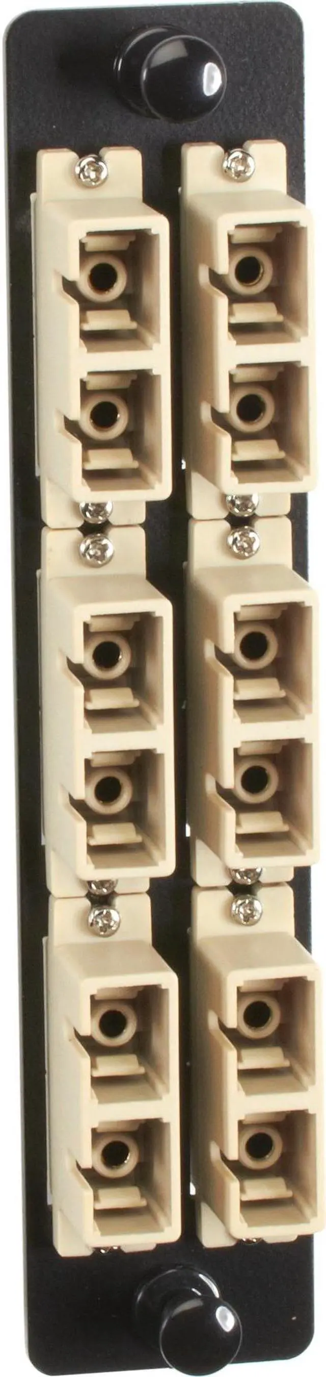 Alt view image 5 of 5 - Black Box High-Density Adapter Panel, Bronze Sleeves, (6) SC Duplex Pairs, Beige