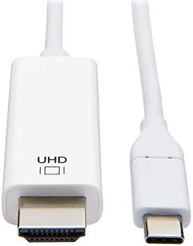 Alt view image 7 of 7 - Tripp Lite USB C to HDMI Adapter Cable USB 3.1 Gen 1 4K M/M USB-C White 3ft