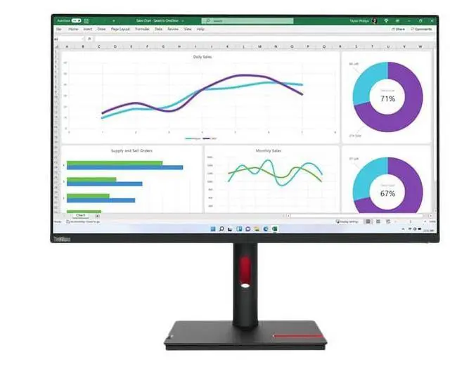 Alt view image 8 of 15 - Lenovo ThinkVision T32p-30 31.5 inch Monitor