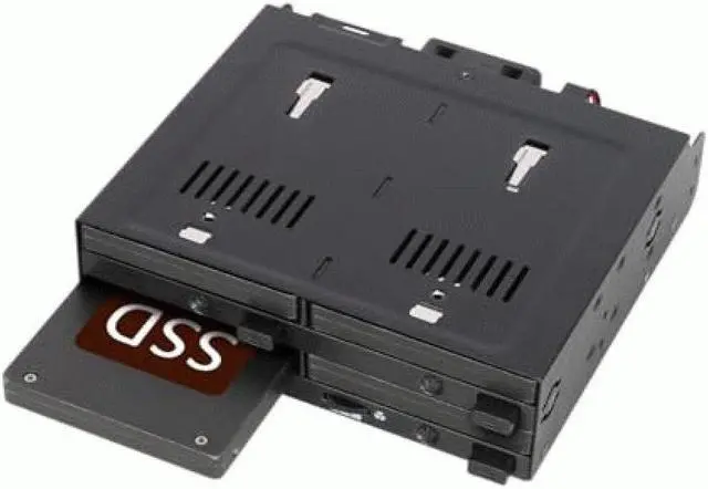 Alt view image 6 of 13 - ICY DOCK 4 Bay 2.5" SATA/SAS SSD/HDD Hot-Swap Docking Enclosure for 5.25" Bay - flexiDOCK MB014SP-B R1