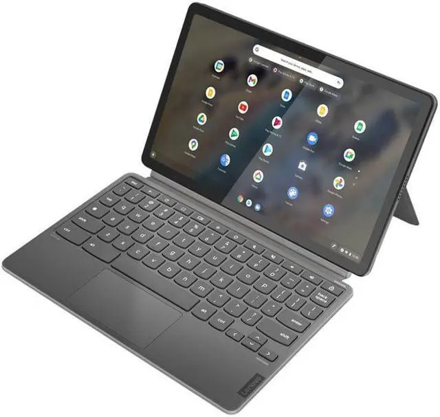 Alt view image 8 of 10 - Lenovo IdeaPad Duet 3 Chrome 11Q727 82T6002KUS 11" Touchscreen Detachable 2 in 1 Chromebook - 2K - Qualcomm Kryo 468 - 8 GB - 128 GB Flash Memory - English Keyboard - Storm Gray - Qualcomm Snapdr