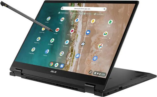 Alt view image 17 of 17 - Asus Chromebook Flip CX5 16" Touchscreen Convertible 2 in 1 Chromebook WUXGA  Intel Core i5 12th Gen i5-1235U Deca-core (10 Core) 1.30 GHz 16GB Total RAM 16GB On-board Memory 128GB SSD  Mineral Gray