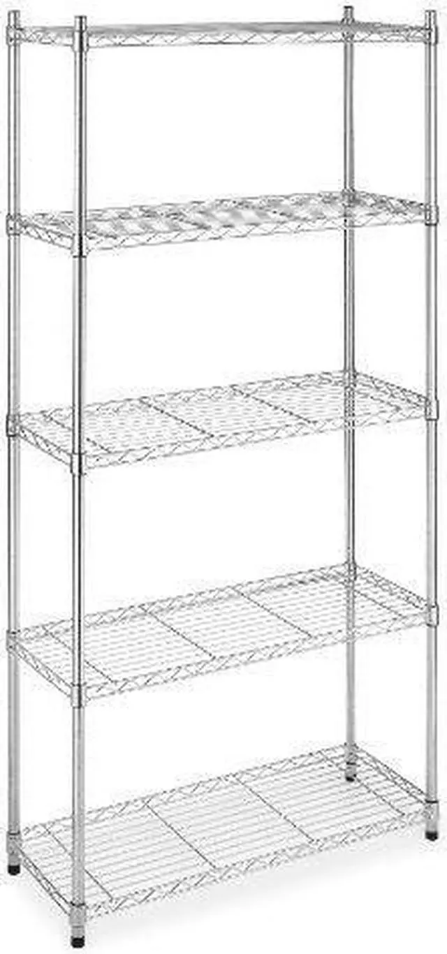 Alt view image 3 of 3 - WHITMOR 6060-267 Supreme 5 Tier Shelving Chrome