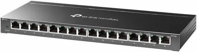 Alt view image 3 of 4 - TP-Link Omada 16-Port Gigabit Easy Smart Switch - 16 Ports - Gigabit Ethernet - 10/100/1000Base-T - 2 Layer Supported - 9.19 W Power Consumption - Twisted Pair