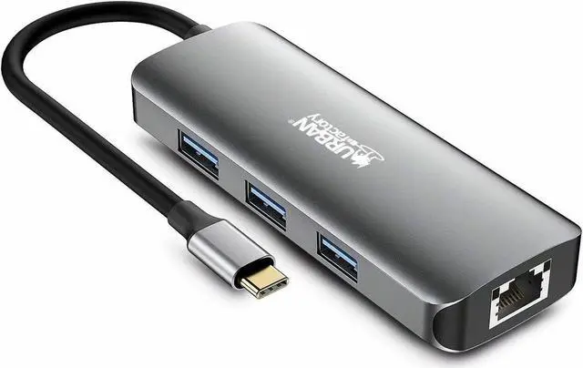 Alt view image 5 of 6 - Urban Factory HUBEE Docking Station - for Notebook/Tablet PC/Desktop PC/Smartphone - USB Type C - 4K UHD - 3840 x 2160 - 4 x USB Ports - 3 x USB 3.0 - 3 x USB Type-A Ports - USB Type-A - 1 x USB Type-