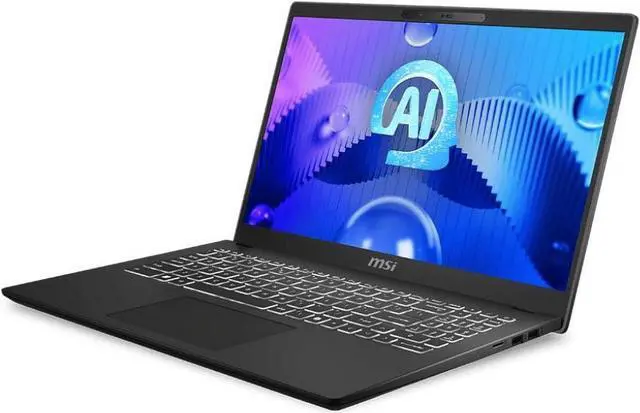 Alt view image 8 of 14 - MSI Modern 15 H AI C1M Modern 15 H AI C1MG-060US 15.6" Notebook - Full HD - Intel Core Ultra 9 185H - 64 GB - 1 TB SSD - Core Black - Intel Chip - 1920 x 1080 - Windows 11 Pro - Intel Arc Graphic
