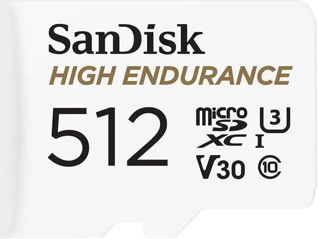 Alt view image 4 of 4 - SanDisk 512GB High Endurance Video microSDXC Card with Adapter for Dash Cam and Home Monitoring Systems - C10, U3, V30, 4K UHD, Micro SD Card - SDSQQNR-512G-GN6IA