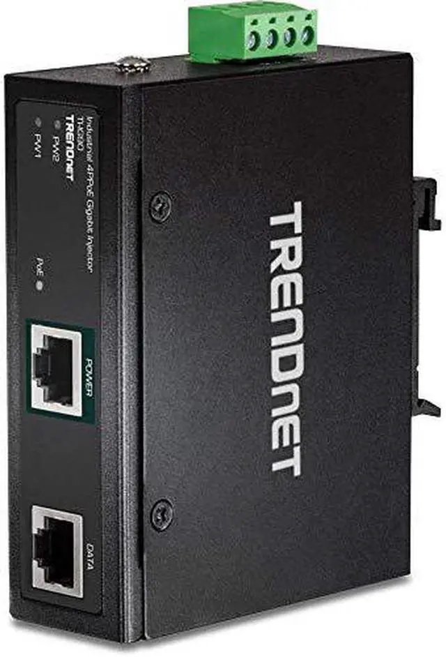 Alt view image 15 of 20 - TRENDnet Hardened Industrial 90W Gigabit 4Ppoe Injector,4-Pair Power Over Ethernet, Poe(15.4W), Poe+(30W), 4Ppoe(90W)Power, IP30, DIN-Rail/Wall Mount Included, 4-Pair Poe Up to 100M (328 ft.),TI-IG90