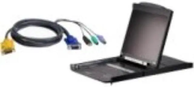 Alt view image 7 of 7 - Aten Cl5808nckit Dual Rail Rackmount Lcd - 8 Computer(s) -