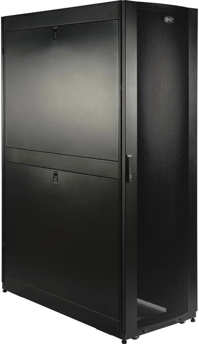 Alt view image 4 of 4 - Tripp Lite 48u Rack Enclosure Server Cabinet 48 Inch Deep W/ Doors and Sides SmartRack DEEP Premium Enclosure