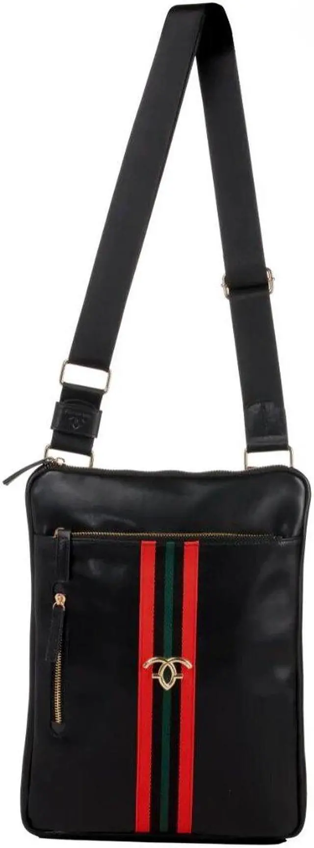 Main image of Francine Collections FWB10STRCB Fabrique Stryker Crossbody Bag For 10-inch Tablet - Nylon - Vegan Leather - Micro-suede Lining - Zipper Closure - Shoulder Carrying Strap - Black