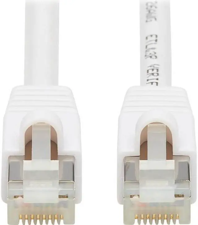Alt view image 2 of 2 - TRIPP LITE N262AB-020-WH 20 ft. Cat 6A White Safe-IT Cat6a 10G Certified Snagless Antibacterial S/FTP Ethernet Cable (RJ45 M/M), PoE, White