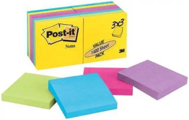 Alt view image 4 of 4 - Post-it Notes - Original Pads in Jaipur Colors, 3 x 3, 100,Pad/14 Pads-Pack
