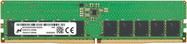 Alt view image 2 of 3 - Micron 16 GB ( 1 X 16 ) PC5-44800 5600MHz DIMM 288-pin CL46 unbuffered ECC Desktop Memory Model MTC10C1084S1EC56BR
