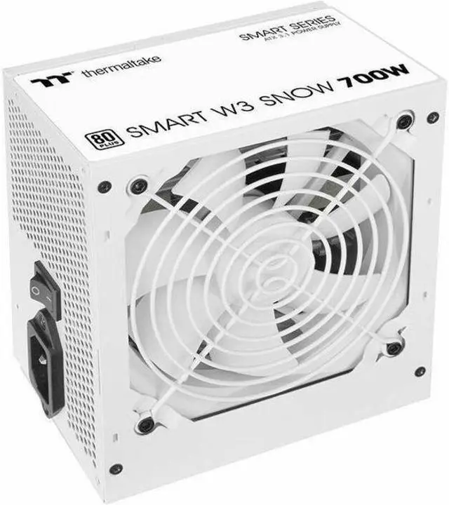 Alt view image 8 of 8 - Thermaltake Smart W3 SP3-700AH2NLW 700W Power Supply - White - Internal - 120 V AC, 230 V AC Input - 3.3 V DC, 5 V DC, 12 V DC, -12 V DC, 5 V SB Output - 700 W - Active PFC - 1 +12V Rails - 1 Fan(s) -