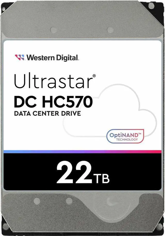 Alt view image 5 of 5 - HGST Ultrastar DC HC570 0F48154 22 TB Hard Drive - 3.5" Internal - SATA (SATA/600) - Conventional Magnetic Recording (CMR) Method - 7200rpm - 512e Format