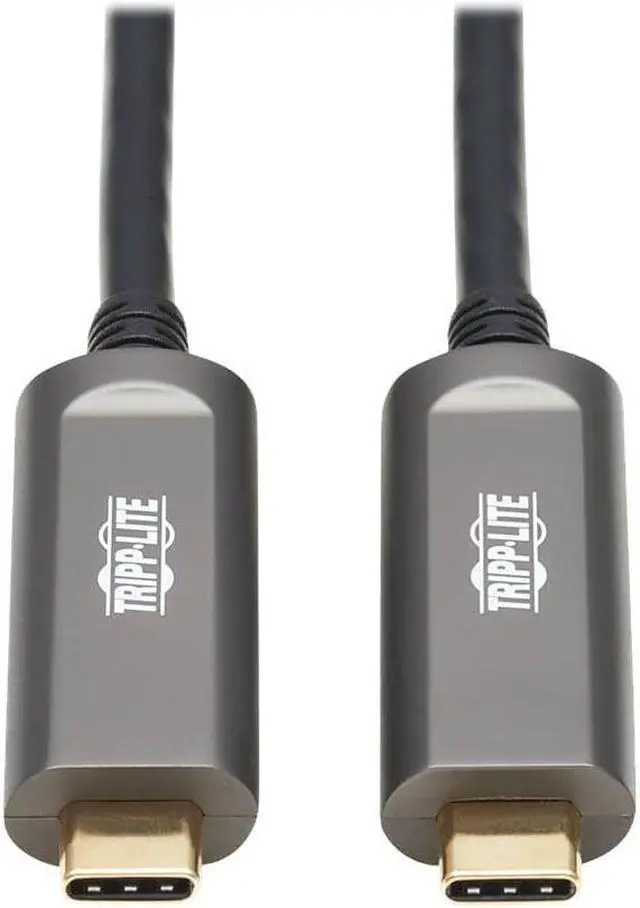Alt view image 10 of 10 - Tripp Lite USB-C AOC Cable (M/M) - USB 3.2 Gen 2 (10 Gbps) Plenum-Rated Fiber Active Optical Cable - Data Only, Black, 10 m - 32.81 ft USB-C Data Transfer Cable for Server, Hard Drive, Desktop Compute