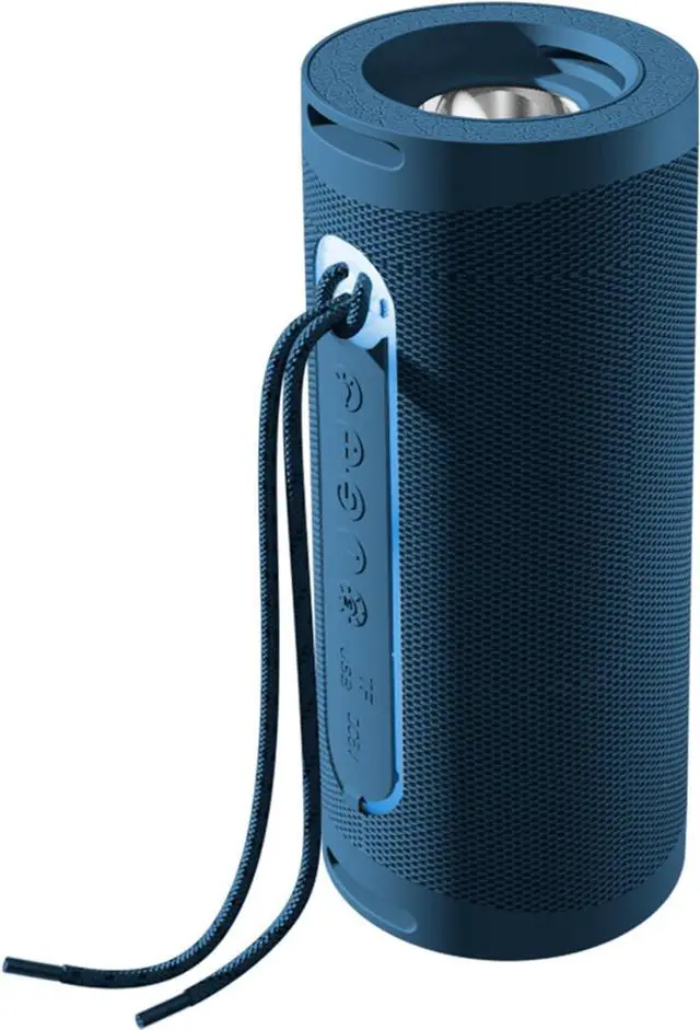 Alt view image 6 of 6 - IQ Sound SC-2340BT Portable Bluetooth Speaker LED Flashlight, TWS, FM Radio for Outdoor, Home Blue
