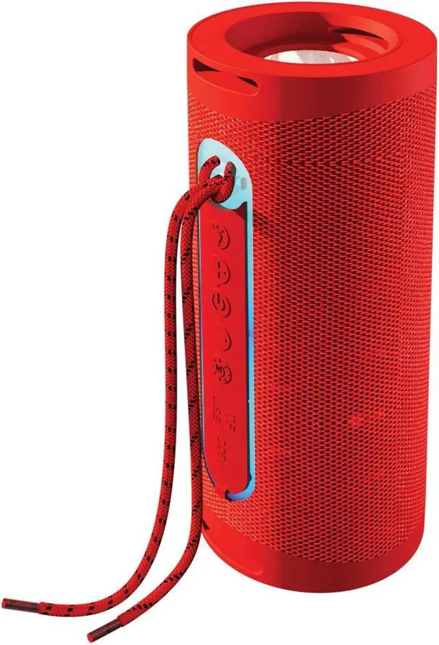Alt view image 6 of 6 - IQ Sound SC-2340BT Portable Bluetooth Speaker LED Flashlight, TWS, FM Radio for Outdoor, Home Red