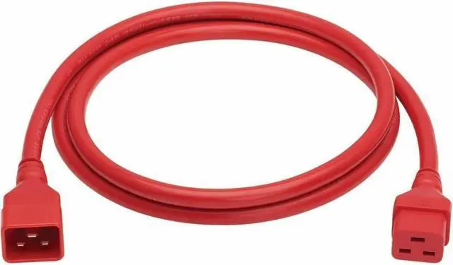 Alt view image 8 of 8 - Eaton Tripp Lite series Power Extension Cord, C20 to C19 - Heavy-Duty, 20A, 250V, 12 AWG, 6 ft. (1.8 m), Red